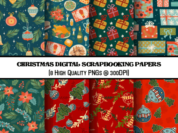 Download Christmas Digital Scrapbooking Papers - Paper Collection