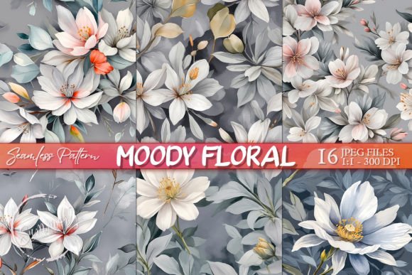 Download Muted Gray Floral Wallpaper Pattern - Paper Collection