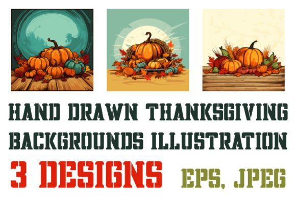 Download Hand Drawn Thanksgiving Backgrounds Set - Thanksgiving backgrounds Collection