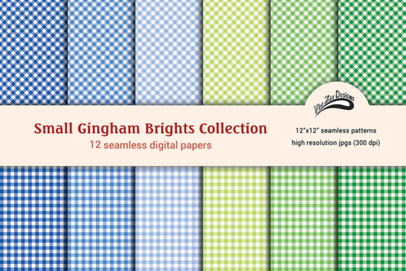 Download Gingham Digital Paper Pattern Bundle - Paper Collection