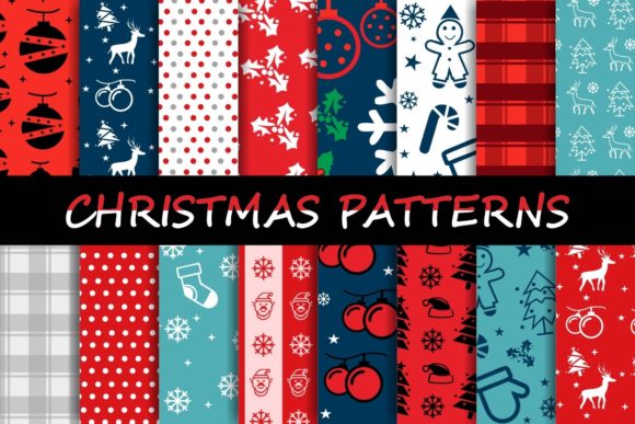 Download Christmas Digital Paper New Patterns - Paper Collection