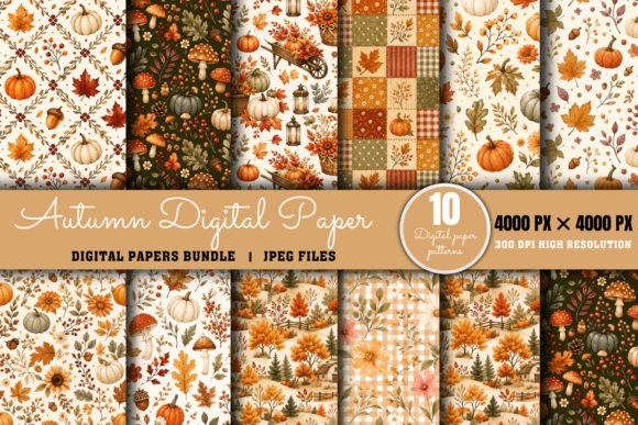 Download Fall Digital Paper Pack, Digital Paper - Paper Collection