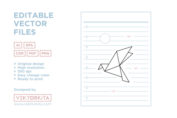 Download Japanese Origami Bird on Paper - Paper Collection