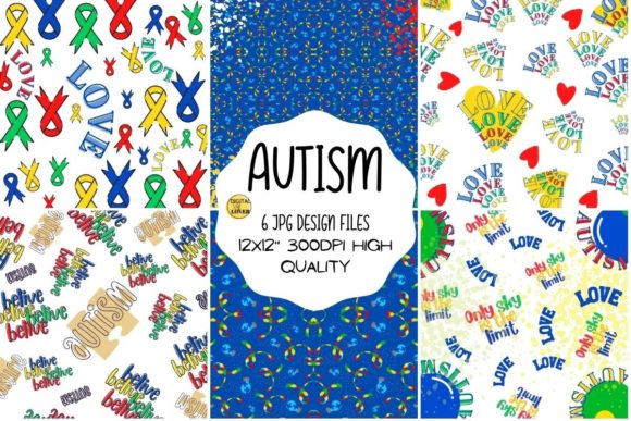 Download Autism Digital Paper I Autism Pattern - Paper Collection