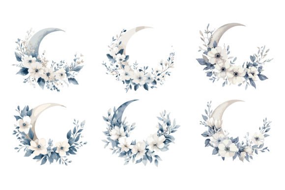 Download Moon Floral Vector Graphics - Floral vector graphics Collection