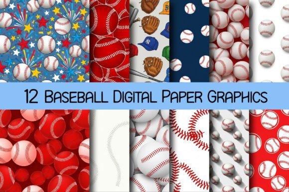 Download Baseball Digital Paper Graphics - Paper Collection