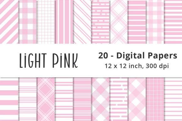 Download Light Pink Stripes Digital Paper Pattern - Paper Collection