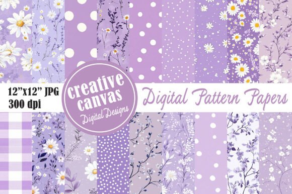 Download Lavender Coquette Floral Digital Paper - Paper Collection
