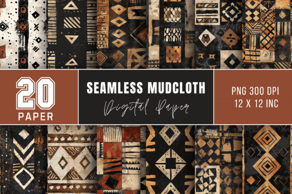 Download Digital Paper Pack African Mud Cloth - Paper Collection