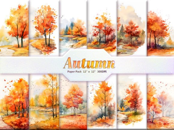 Download Autumn Digital Paper Pack - Paper Collection
