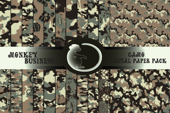 Download Digital Paper Pack, 22 Camo Prints - Paper Collection