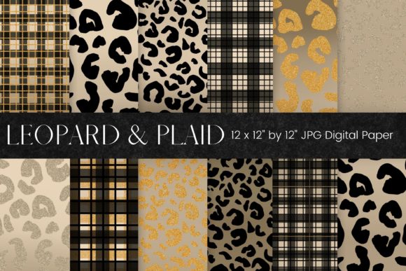 Download Plaid Leopard Print Digital Paper - Paper Collection