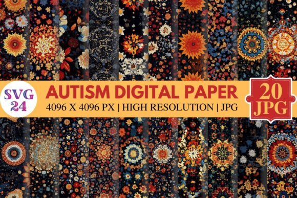 Download Autism Digital Paper - Paper Collection