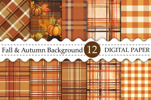 Download Fall &amp; Autumn Background Digital Paper - Paper Collection