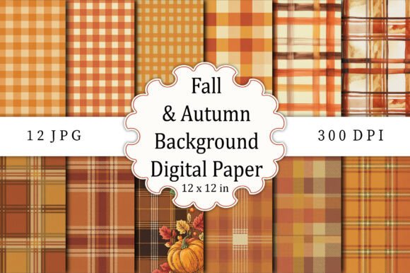 Download Fall &amp; Autumn Background Digital Paper - Paper Collection