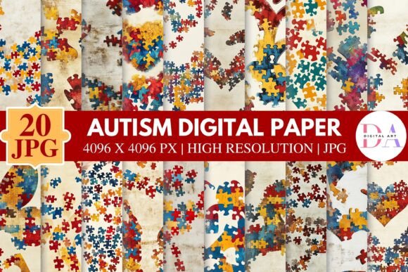 Download Autism Digital Paper - Paper Collection