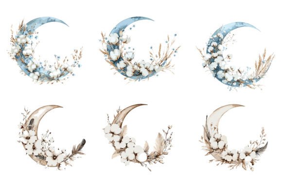 Download Moon Floral Vector Graphics - Floral vector graphics Collection