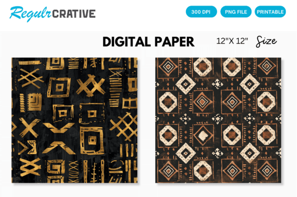 Download Digital Paper Pack African Mud Cloth - Paper Collection