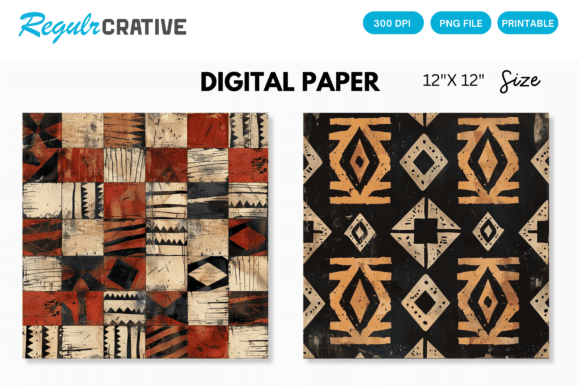 Download Digital Paper Pack African Mud Cloth - Paper Collection