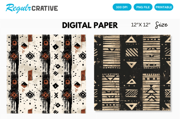 Download Digital Paper Pack African Mud Cloth - Paper Collection