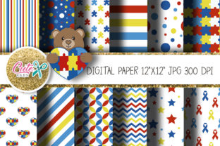 Download Autism Digital Paper for Scrapbooking - Paper Collection