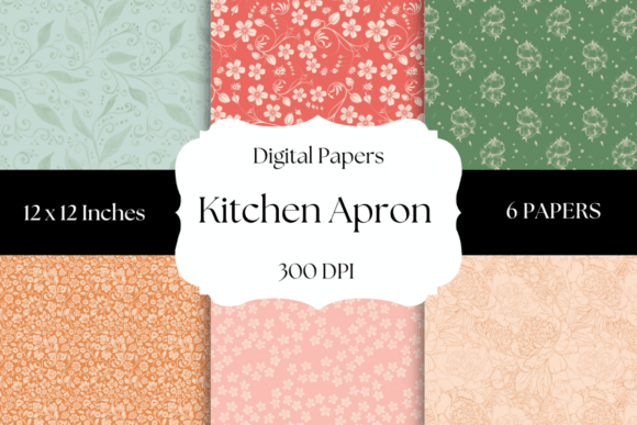 Download Kitchen Apron Digital Pattern Papers - Paper Collection
