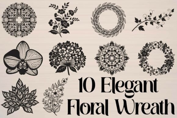 Download Elegant Floral Wreath - Premium Bundle