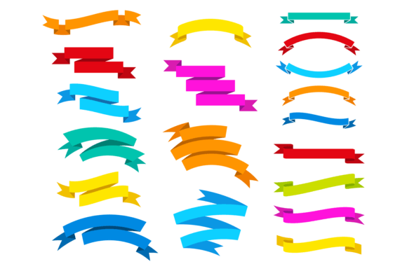 Download Folden Ribbon Banner Set. Origami Paper - Paper Collection