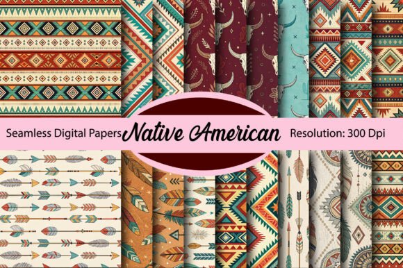 Download Native American Seamless Digital Paper - Paper Collection