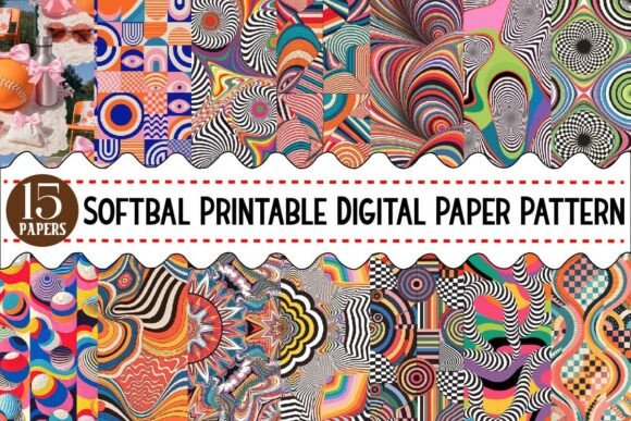 Download Softbal Printable Digital Paper Pattern - Paper Collection