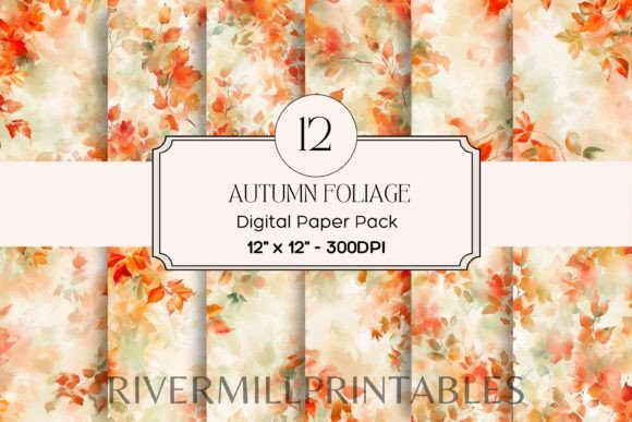 Download Fall Foliage Digital Paper Pack - Paper Collection