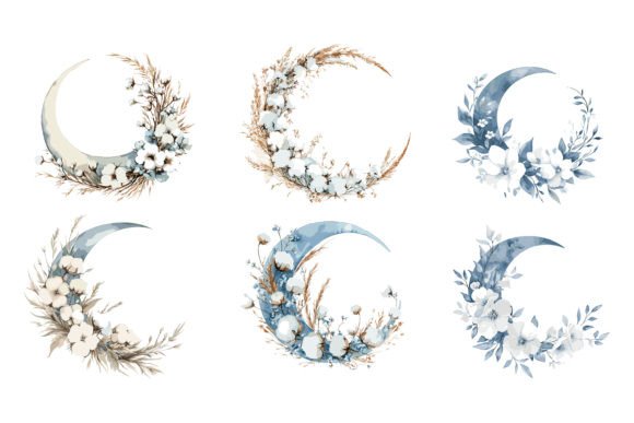 Download Moon Floral Vector Graphics - Floral vector graphics Collection