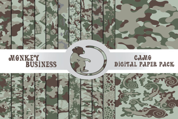 Download Digital Paper Pack, Camo Illustrations - Paper Collection