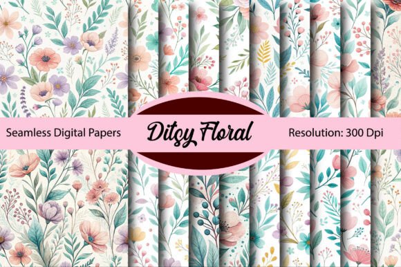 Download Ditsy Floral Seamless Digital Paper - Paper Collection