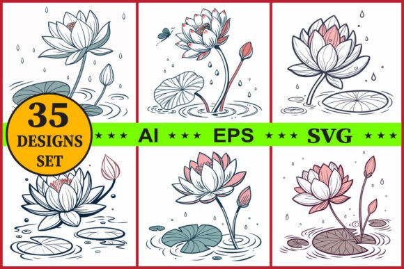 Download Lotus Flower Clipart | Water Lily Set - Premium Resources