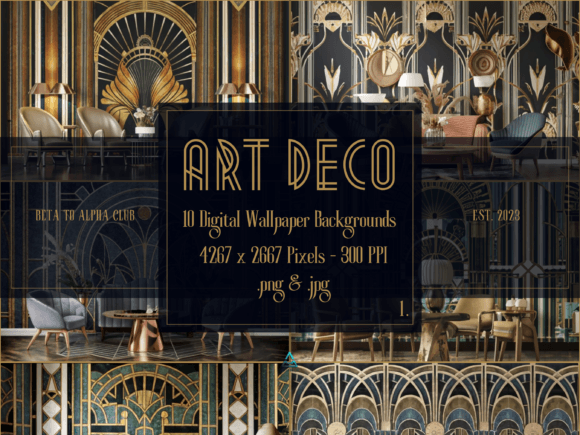 Download Art Deco Digital Backgrounds Wallpapers - Paper Collection