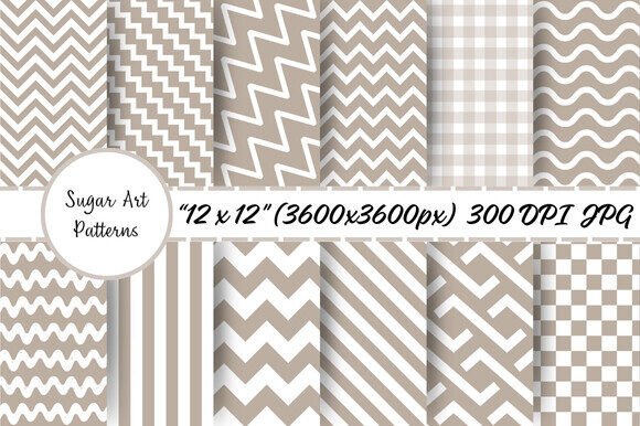 Download Warm Taupe Stripes Pastel Digital Paper - Paper Collection