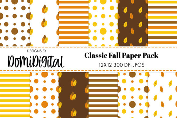 Download Classic Fall Digital Paper Pack - Paper Collection