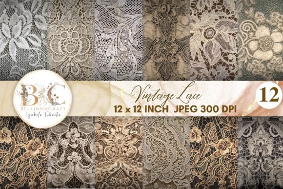 Download Vintage Antique Lace Digital Papers - Paper Collection