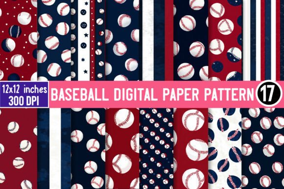 Download Baseball Digital Paper Pattern - Paper Collection