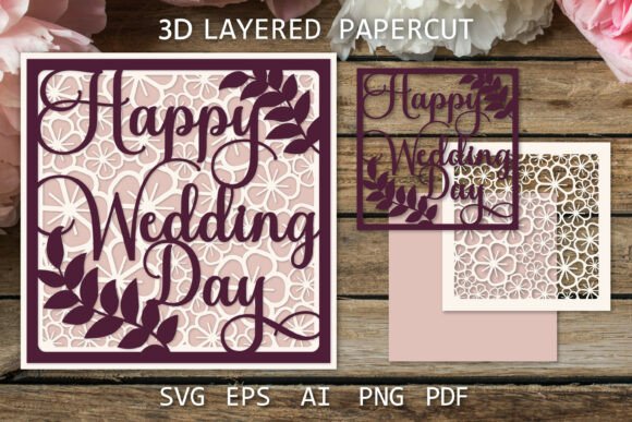Download Wedding Card SVG, Paper Cut Wedding Card - Paper Collection
