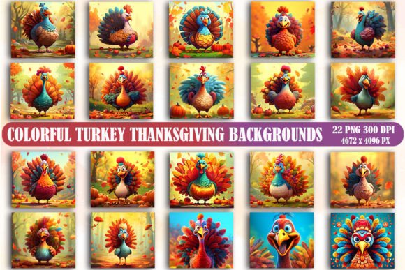 Download Colorful Turkey Thanksgiving Backgrounds - Thanksgiving backgrounds Collection