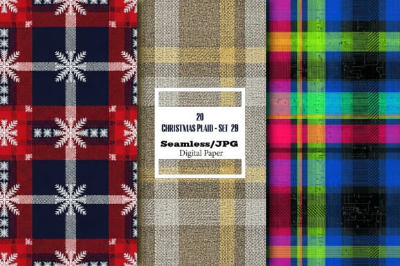 Download Christmas Plaid Seamless Papers – Set 29 - Paper Collection