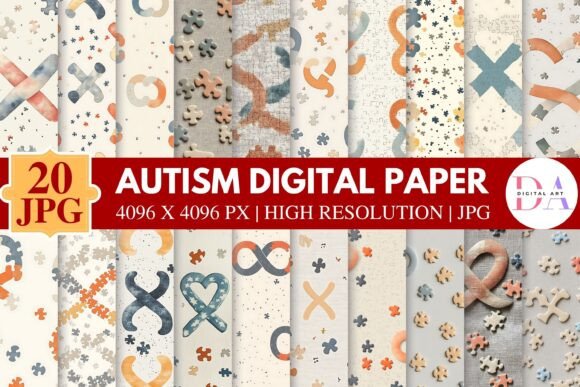Download Autism Digital Paper - Paper Collection