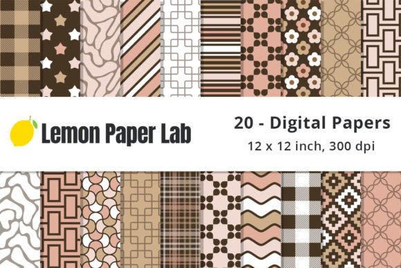 Download Pink and Brown Geometric Pattern Paper - Paper Collection