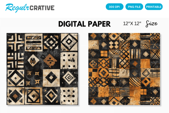 Download Digital Paper Pack African Mud Cloth - Paper Collection