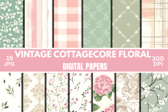 Download Cottagecore Floral Digital Paper Bundle - Paper Collection