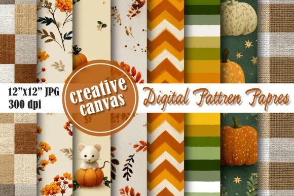 Download Rustic Autumn Digital Paper Bundle - Paper Collection