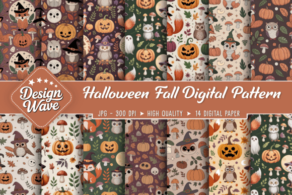 Download Halloween Fall Digital Paper Pack - Paper Collection