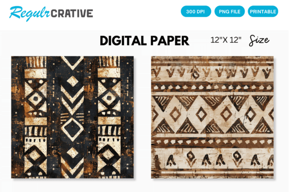 Download Digital Paper Pack African Mud Cloth - Paper Collection